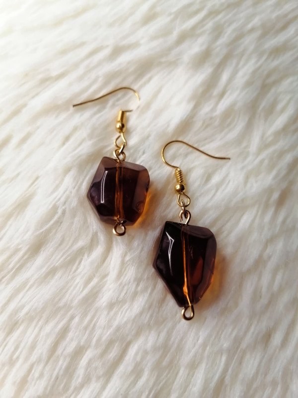 Coffee brown earrings